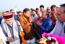 भराड़ीसैंण (गैरसैंण) पहुंचने पर मुख्यमंत्री पुष्कर सिंह धामी का भव्य स्वागत