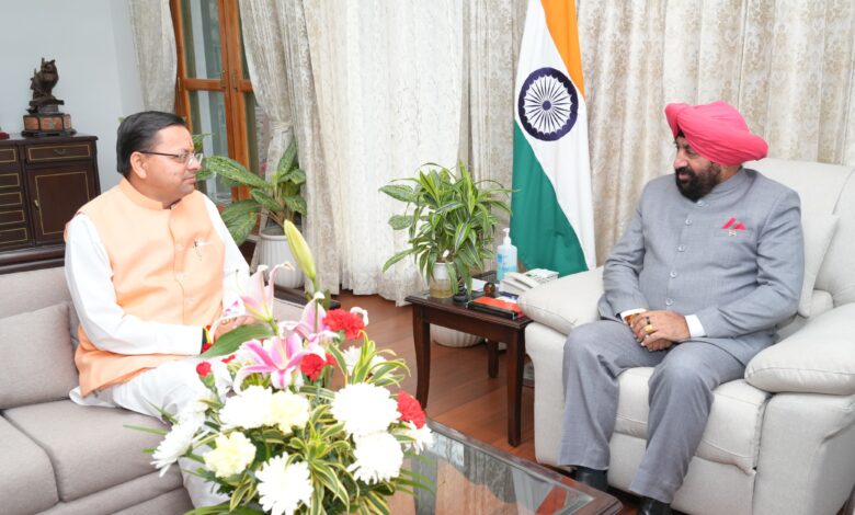 राज्यपाल गुरमीत सिंह से मुख्यमंत्री की शिष्टाचार भेंट, विकास और जनकल्याण के मुद्दों पर चर्चा