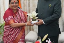 राज्यपाल गुरमीत सिंह से बुधवार को लोक भवन में ऋतु खंडूड़ी भूषण ने शिष्टाचार भेंट की