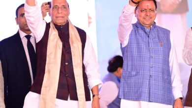 धामी बने ‘धुरंधर’, उत्तराखंड विकास की राह पर अग्रसर: राजनाथ सिंह
