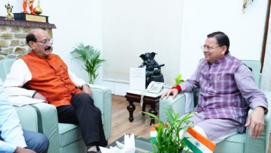 मुख्यमंत्री धामी से कैबिनेट मंत्री सुबोध उनियाल ने की शिष्टाचार भेंट