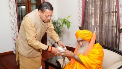 श्री केदारनाथ धाम के रावल  श्री श्री 1008 भीमाशंकर लिंग ने मुख्यमंत्री पुष्कर सिंह धामी से शिष्टाचार भेंट की तथा उन्हें आशीर्वाद प्रदान किया