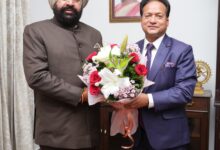 राज्यपाल से जीबी पंत कृषि विश्वविद्यालय के कुलपति की शिष्टाचार भेंट