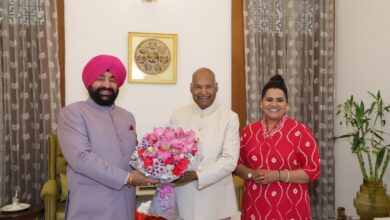 राज्यपाल गुरमीत सिंह ने पूर्व राष्ट्रपति रामनाथ कोविंद से की शिष्टाचार भेंट