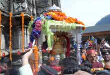 श्री ओंकारेश्वर मंदिर से धाम के लिए रवाना हुई बाबा केदार की पंचमुखी उत्सव डोली