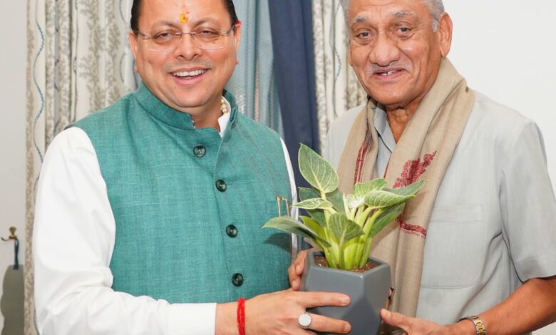 पूर्व मुख्यमंत्री विजय बहुगुणा ने मुख्यमंत्री पुष्कर सिंह धामी से की शिष्टाचार भेंट पूर्व मुख्यमंत्री विजय बहुगुणा ने मुख्यमंत्री पुष्कर सिंह धामी से की शिष्टाचार भेंट
